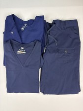 Adar Pro Universal Women Medium Large Scrubs Top Pants Jacket Navy Blue Nurse
