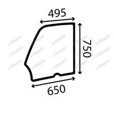For JCB TELETRUK UPPER DOOR WINDOW LEFT - FLAT - TINTED - TLT25 TLT30 TLT35