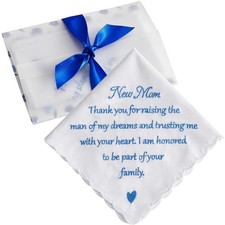 Wedding Handkerchief for Mother of the Groom Gifts, AKI-105R-NewMom New Mom