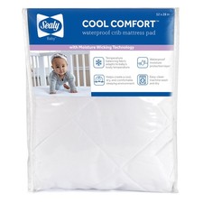 Sealy Baby Crib Mattress Protector Waterproof Breathable 52x28 White