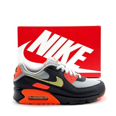*NEW* MEN Nike Air Max 90 Light Smoke Grey / Hyper Crimson (DM0029 018)  