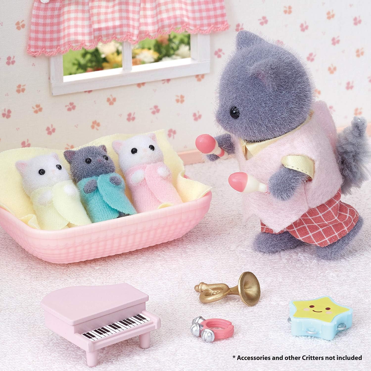 Calico Critters Persian Cat Triplets - Collectible Dollhouse Figures with... 