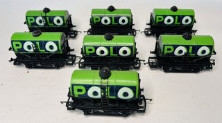 Rake of 7 Hornby R.003 POLO Tank wagons OO Gauge