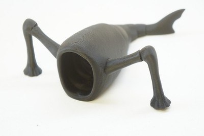 SEA EATER 3D Printed Flexible fidget toy Bloop Vs El Gran Maja Sea Creature BLK