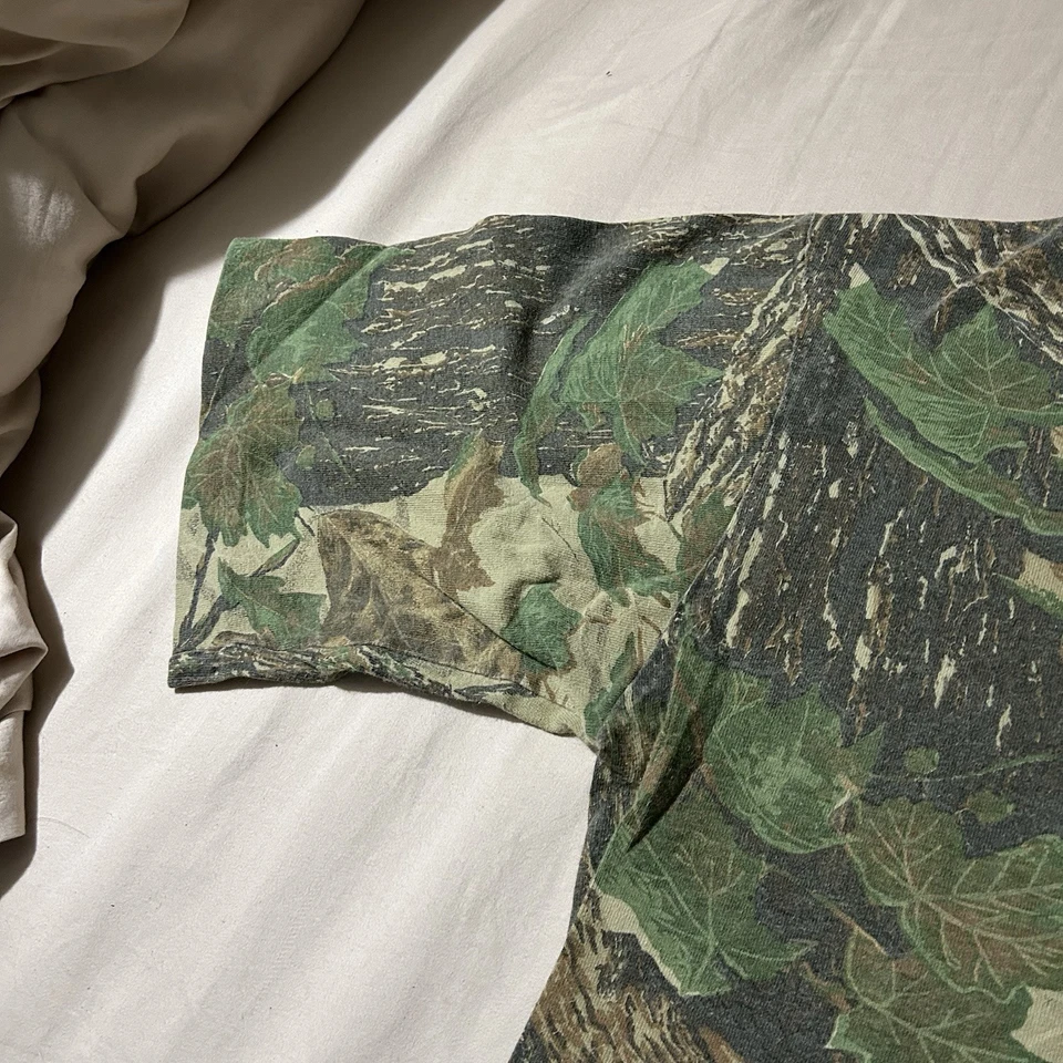 Camisa de Bolsillo Vintage Años 90 Realtree Camuflada Talla Cuadrada Grande  Foto 4 de 4