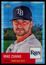 2022 Topps Chrome Platinum Anniversary - Mike Zunino #334 Blue Prism Refractor