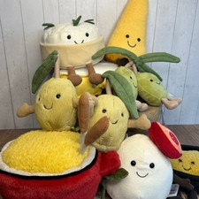 Jellycat Amuseables Bundle Set of 8 items Parmesan Olives Brie & More