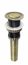 Kingston Brass EV8413 Coronet Push Pop-Up Bathroom Sink Drain, Antique Brass