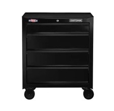 New Craftsman 1000 Series 26.5-in X 32.5-in 4-drawer Steel Rolling Tool Cabinet New Craftsman 1000 Series 26.5-in X 32.5-in 4-drawer Steel Rolling Tool Cabinet