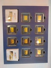 10 Barren "Mauerfall "Set je 999/1000 Feingold 1/1000 oz. mit 9 Zertifikaten