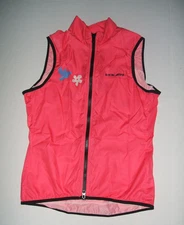 Voler Wind Vest Women's S Pink Flower Power Full Zip Packable Cycling Run
