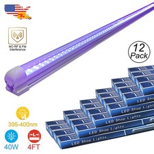 24Pack 40W LED Black Light Bar 4FT W/T US Plug for Christmas Birthday Glow Party