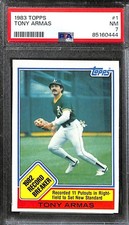 1983 Topps #1 Tony Armas PSA 7 NM 85160444 
