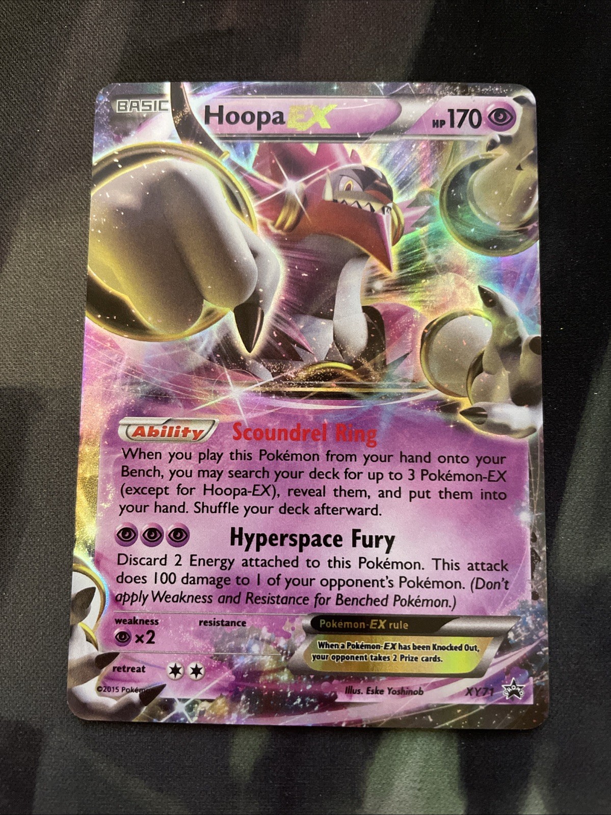 Hoopa-EX XY Black Star Promos XY71 Holo Pokemon Card Psychic Type