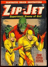 Zip-Jet #1 Very Nice Horror Cover Pre-Code Golden Age St. John Comic 1953 VG+