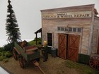 Bar Mills O Scale Carriage & Wheel Repair Diorama (Completely Built) — photo 3