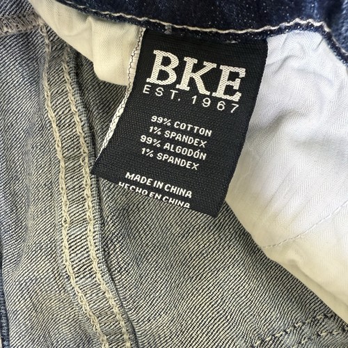 Jeans uomo BKE fibbia 32x32 blu ethan gamba dritta elasticizzato western punto spesso - Foto 10 di 18