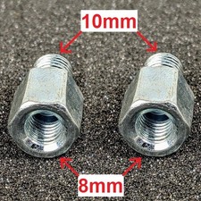 Mirror for Adapter 2 pcs 8mm Female 10mm Male Converts M8 to M10 Rearview