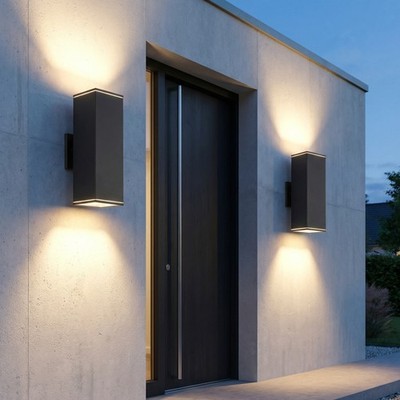2 Pack 14'' LED Outdoor Wall Light Modern Porch Sconce Mount Up Down Fixture UL