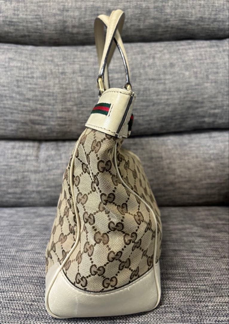Gucci Tote Bag GG Canvas Sherry Line Brown Women Authentic Vintage thumbnail 4