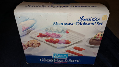 Anchor Hocking Specialty Microwave Cookware 9-Piece Set Freeze, Heat & Serve