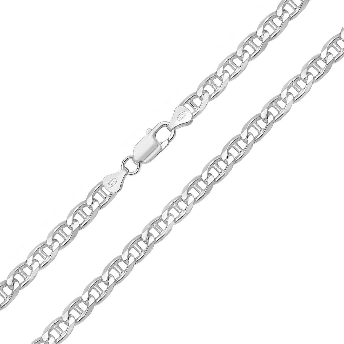 Bracelet homme et femme en argent fin parfait accessoire mode de 17.8 à 20.3cm