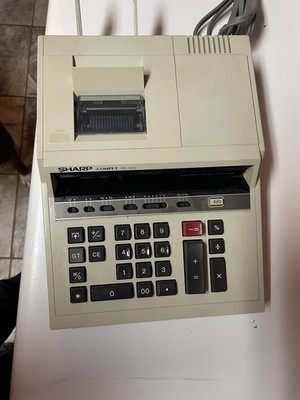 VINTAGE Sharp Compet QS-1402 Electronic Calculating Adding Machine 82 Rare