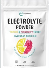 Electrolyte Powder, Lemon  Raspberry, 2 lb 907 g , NEW exp. 1/28
