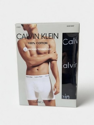 Single 3 Pack sCalvin Klein Stretch Moisture Wicking Boxer Briefs Men's SMALL