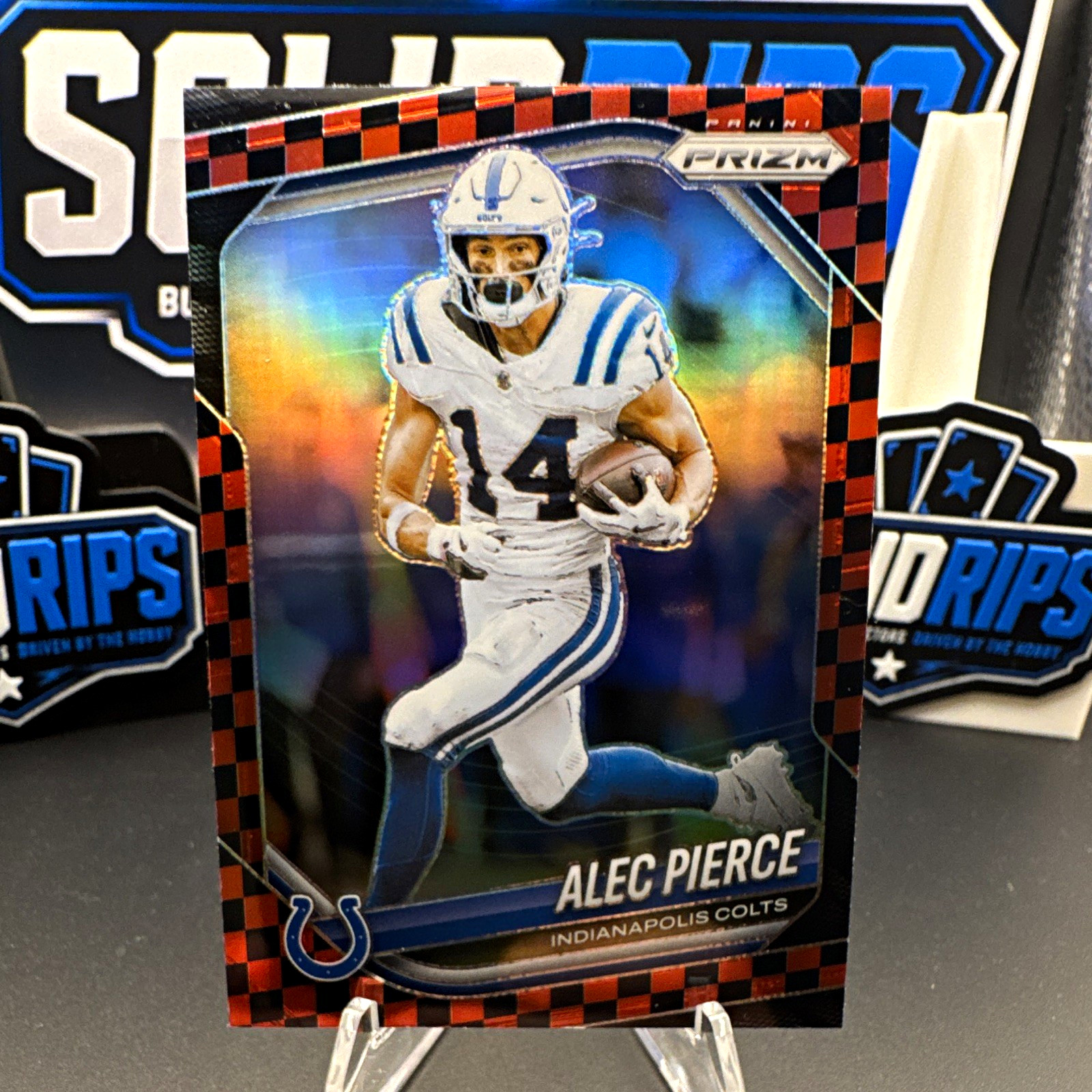2025 Panini Prizm Alec Pierce #209 Black & Red Checker Prizm Colts