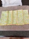 MID CENTURY MODERN SET OF 5 NAPKINS COTTON FLORAL — photo 1
