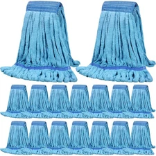 16 Pcs Bulk Commercial Mop Head Replacement 18 oz Tube Microfiber Mop Heads f...