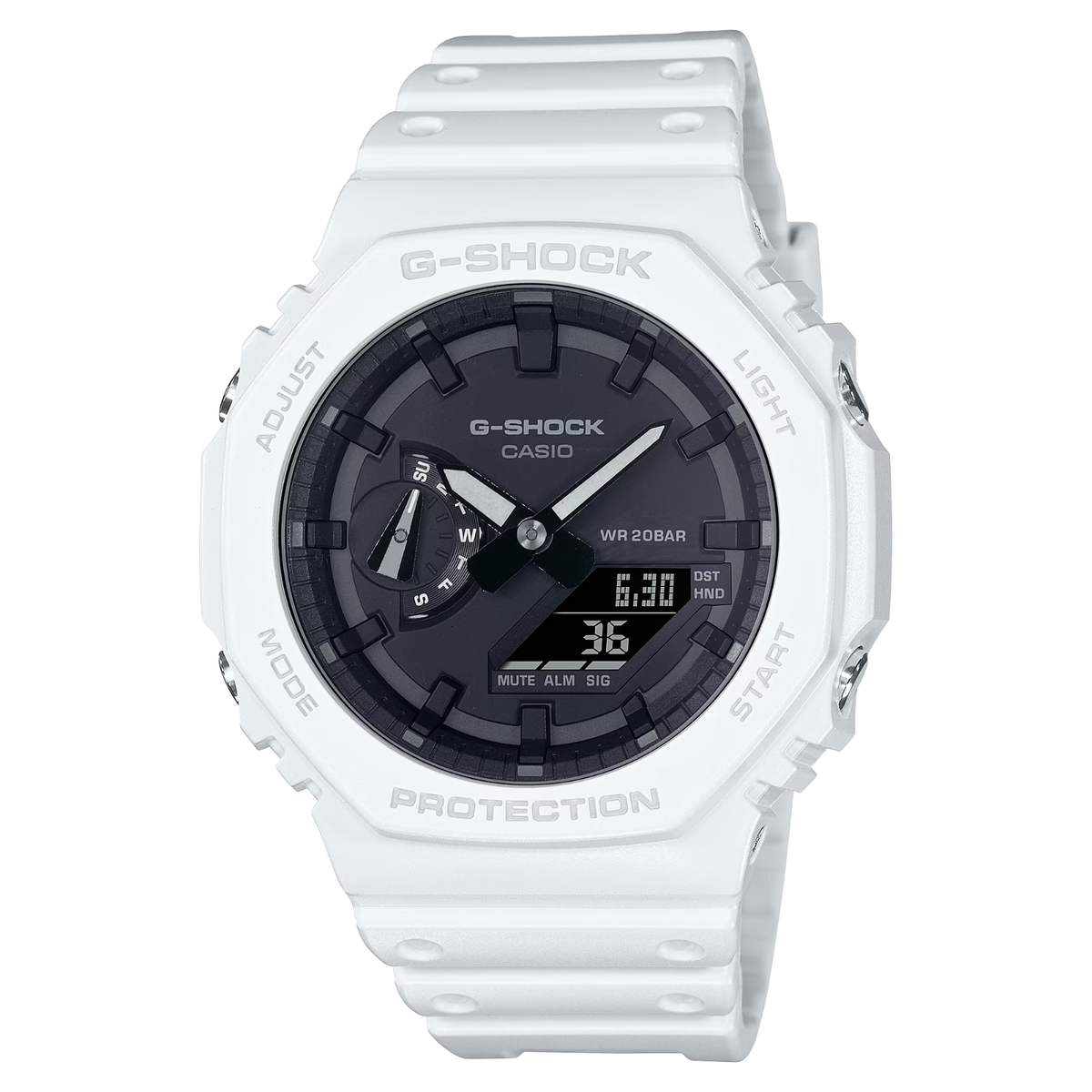 値下げ中 ☆G-SHOCK GA-2100 ホワイト デジタル腕時計 CASIO GA2100 G SHOCK All Black Digital Analog Watch Timepiece
