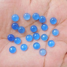 Blue Chalcedony Round 3x3 mm to 20x20 mm Cabochon Loose Gemstone Lot