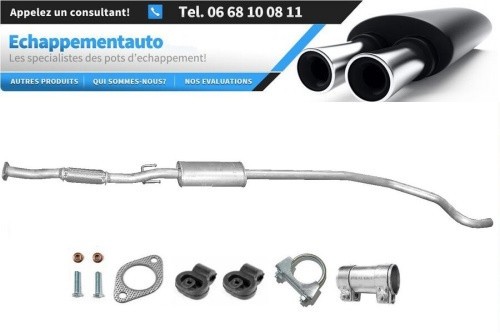 Échappement silencieux central Fiat Grande Punto 1.4 16V haute résistance