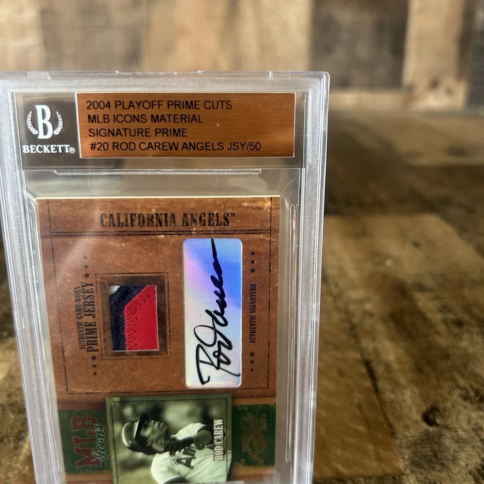 2004 Playoff Prime Cuts Rod Carew #20 MLB Icons Material Signature Auto BGS /50 - Image 4 of 4