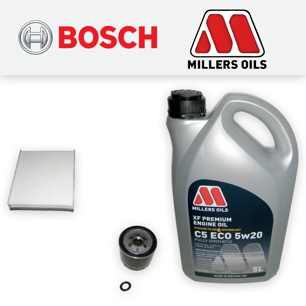 SERVICE KIT for FORD FOCUS MK3 1.6 TI-VCT OIL CABIN FILTERS +EB OIL (2010-2012)