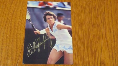 Billie Jean King Autographed Hand Signed Photo 4x6 Tennis HOF | eBay