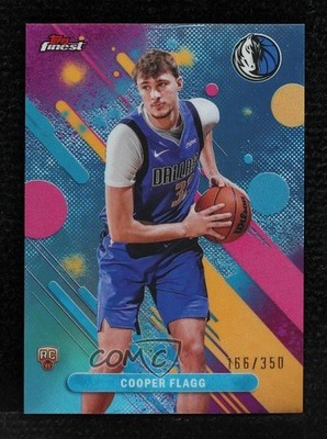 2025 Topps Finest Common Sky Blue Refractor /350 Cooper Flagg #1 Rookie RC 0we5