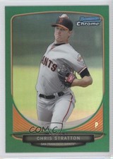2013 Bowman Chrome Prospects Green Refractor Chris Stratton #BCP154 fm0