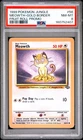 1999 POKEMON JUNGLE PROMO FRUIT ROLL PROMO #56 MEOWTH-GOLD BORDER PSA 8