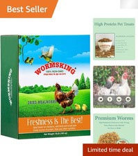 10LB Dried Mealworms, High Protein Meal Worms for Poultry, Wild Birds, Hedgeh...