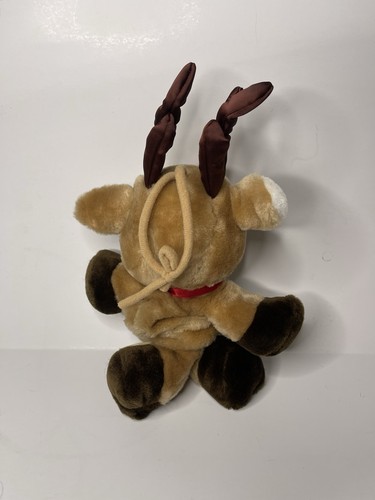 Lullaby Pull Rudolph Reindeer Plush 1986 DAKIN Musical Crib Stuffed Animal Vgt - Picture 4 of 7