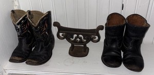 Vintage 1950's Acme Baby Childs Shorty Pee Wee Inlay Western Cowboy Boots Lot