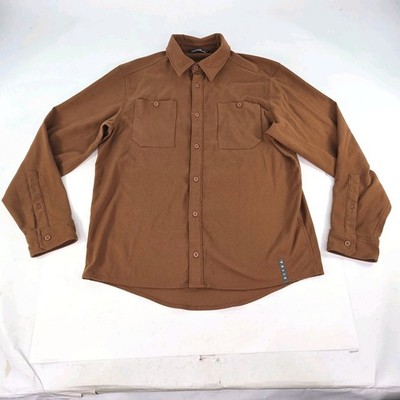Sitka Gear Riser Work Shirt Size L brown Bison Button Up Long Sleeve Shirts