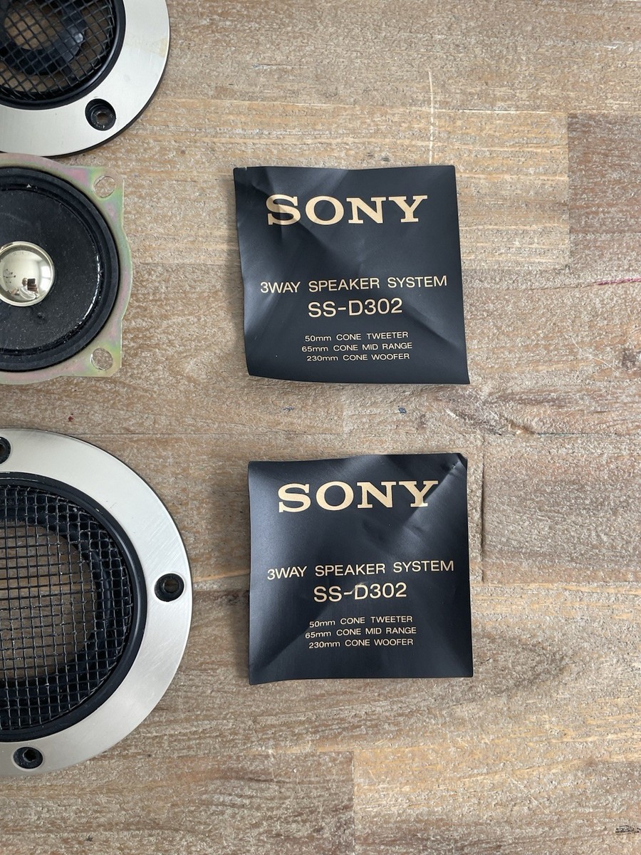 Vintage Sony SS-D302 Raw Speaker Lot (3) 1-544-270-11 + (1) 1-544
