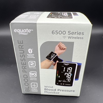 Equate BP-6500 Wrist Blood Pressure Monitor with Bluetooth New Open Box
