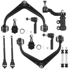 Front Upper Control Arms w/Ball Joints Sway Bar End Links Tie Rod Ends Idler ...
