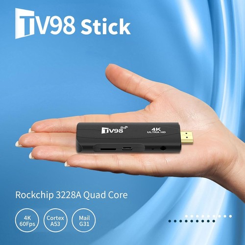 TV98 RK3228 4K HD BT TV Stick Android 12.1 OS 16+256GB TV Box Support 2.4G 5G - Picture 5 of 7