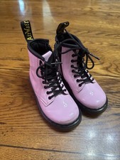 Doc Martens 1460 T Toddler Girls Pink Patent Leather Boots - SZ 8 C